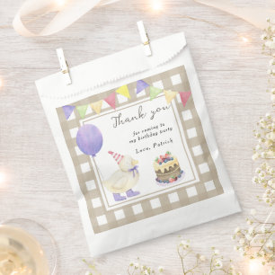 Duck 1e verjaardag Bedankt voor je komst Bedankzakje