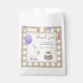 Duck 1e verjaardag Bedankt voor je komst Bedankzakje (Voorkant)