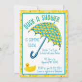 Duck a Shower Baby shower Uitnodiging (Voorkant)