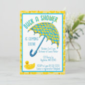 Duck a Shower Baby shower Uitnodiging (Staand voorkant)