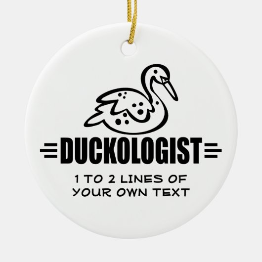 Duck aanpassen keramisch ornament (Voorkant)
