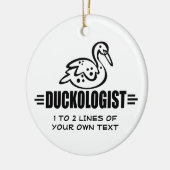 Duck aanpassen keramisch ornament (Links)