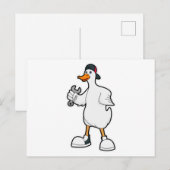 Duck als ambachtsman met tool & Pet Briefkaart (Voorkant / Achterkant)