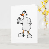 Duck als ambachtsman met tool & Pet Kaart (Gele Bloem)