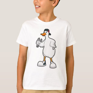 Duck als ambachtsman met tool & Pet T-shirt