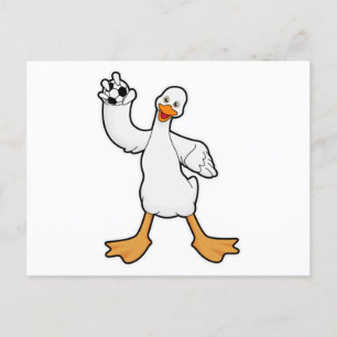 Duck als Handbalspeler met Handball Briefkaart
