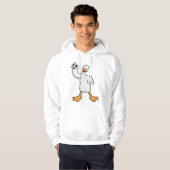 Duck als Handbalspeler met Handball Hoodie (Voorkant volledig)