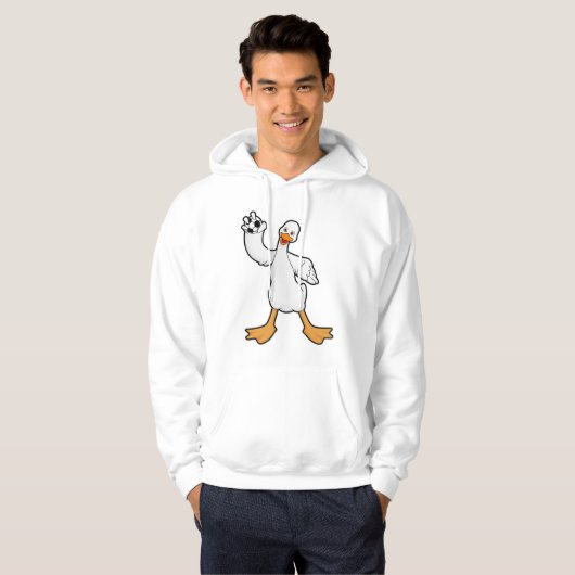 Duck als Handbalspeler met Handball Hoodie (Voorkant volledig)