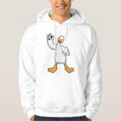 Duck als Handbalspeler met Handball Hoodie (Voorkant)
