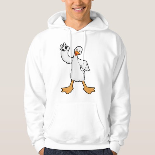 Duck als Handbalspeler met Handball Hoodie (Voorkant)