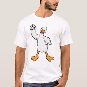 Duck als Handbalspeler met Handball T-shirt