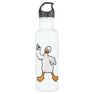 Duck als Handbalspeler met Handball Waterfles