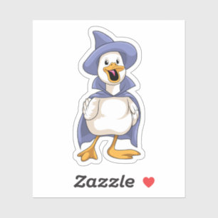 Duck als heks met Pet Sticker