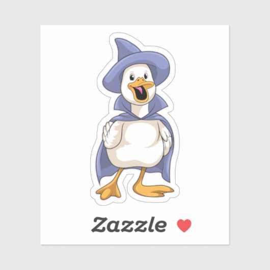 Duck als heks met Pet Sticker (Vel)