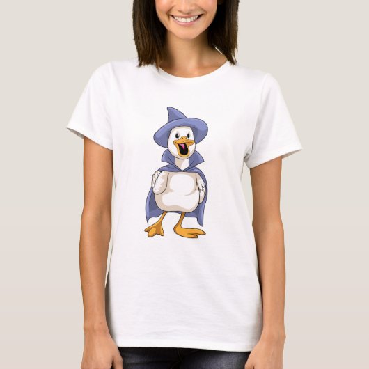 Duck als heks met Pet T-shirt (Voorkant)