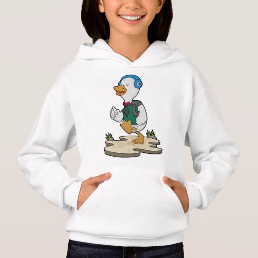Duck als Hiker met rugzak (Voorkant)