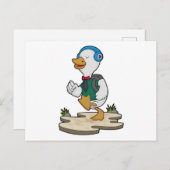 Duck als Hiker met rugzak Briefkaart (Voorkant / Achterkant)