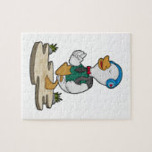 Duck als Hiker met rugzak Legpuzzel (Horizontaal)
