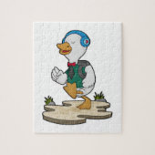 Duck als Hiker met rugzak Legpuzzel (Verticaal)