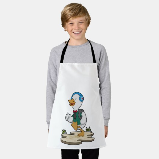 Duck als Hiker met rugzak Schort (Gedragen)