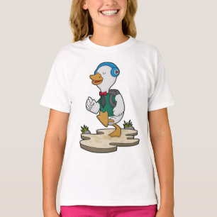 Duck als Hiker met rugzak T-shirt