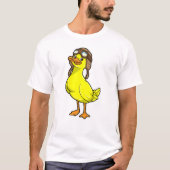 Duck als piloot met Pet & Goggles T-shirt (Voorkant)