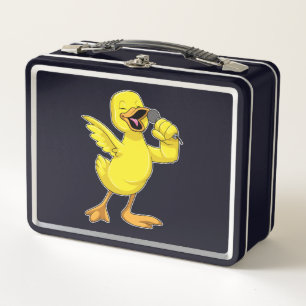 Duck als Singer met Microfoon