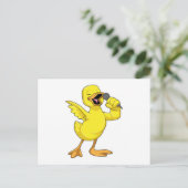 Duck als Singer met Microfoon Briefkaart (Staand voorkant)