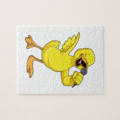 Duck als Singer met Microfoon Legpuzzel (Horizontaal)