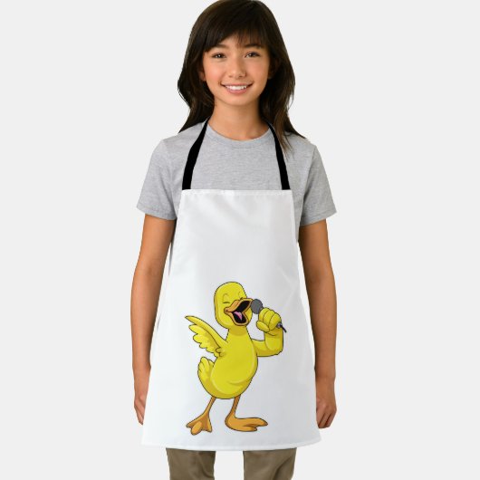 Duck als Singer met Microfoon Schort (Insitu)
