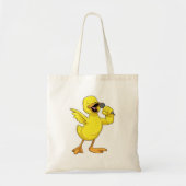Duck als Singer met Microfoon Tote Bag (Voorkant)