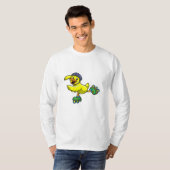 Duck als Skater met Schaatsen en helm T-shirt (Voorkant volledig)