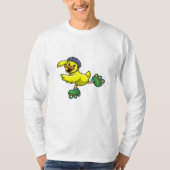 Duck als Skater met Schaatsen en helm T-shirt (Voorkant)