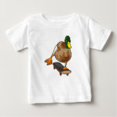 Duck als Skater met Skateboard (Voorkant)