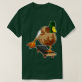 Duck als Skater met Skateboard 2 T-shirt (Design voorkant)