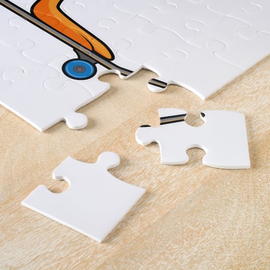 Duck als Skater met Skateboard Legpuzzel (Zijkant)