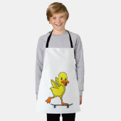 Duck als Skater met Skateboard Schort (Gedragen)