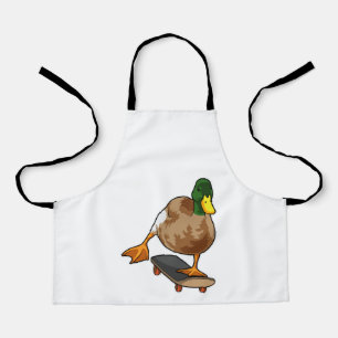 Duck als Skater met Skateboard Schort