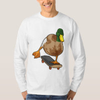 Duck als Skater met Skateboard