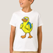 Duck als student met rugzak t-shirt (Voorkant)