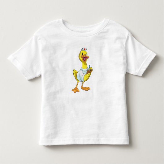 Duck als verpleegster met hart kinder shirts (Voorkant)