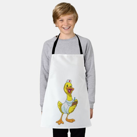 Duck als verpleegster met hart schort (Gedragen)