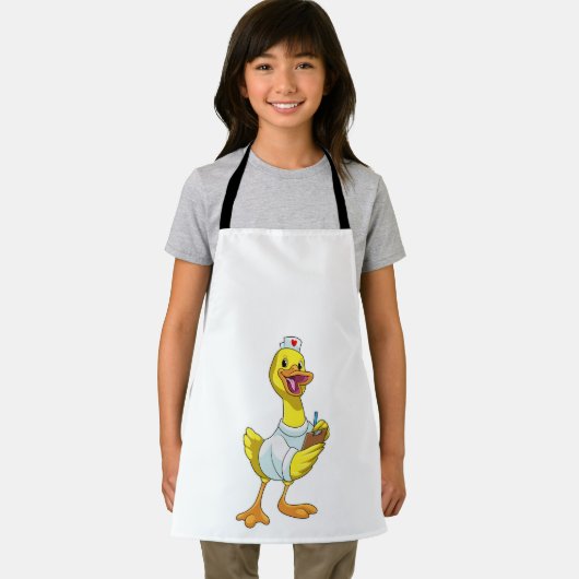 Duck als verpleegster met hart schort (Insitu)