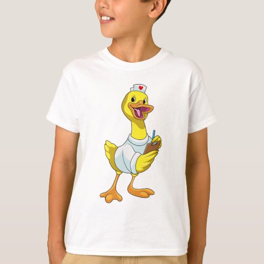 Duck als verpleegster met hart t-shirt (Voorkant)