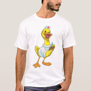 Duck als verpleegster met hart t-shirt