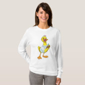 Duck als verpleegster met hart t-shirt (Voorkant volledig)
