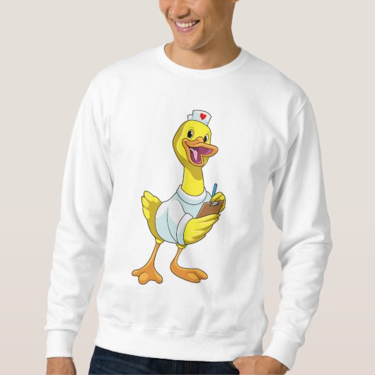 Duck als verpleegster met hart trui (Voorkant)