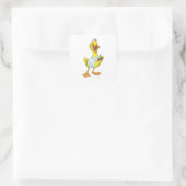 Duck als verpleegster met hart vierkante sticker (Tas)