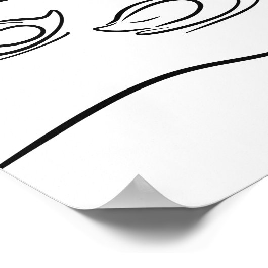 Duck and Ducklings Line Art Poster | Ierse rivier (Hoek)