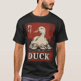 Duck and Ducklings Poster - Schattigee moeder en B T-shirt